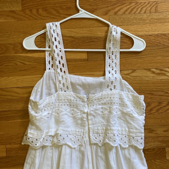 J.Crew Tiered Eyelet White Midi Dress - Picture 6 of 7